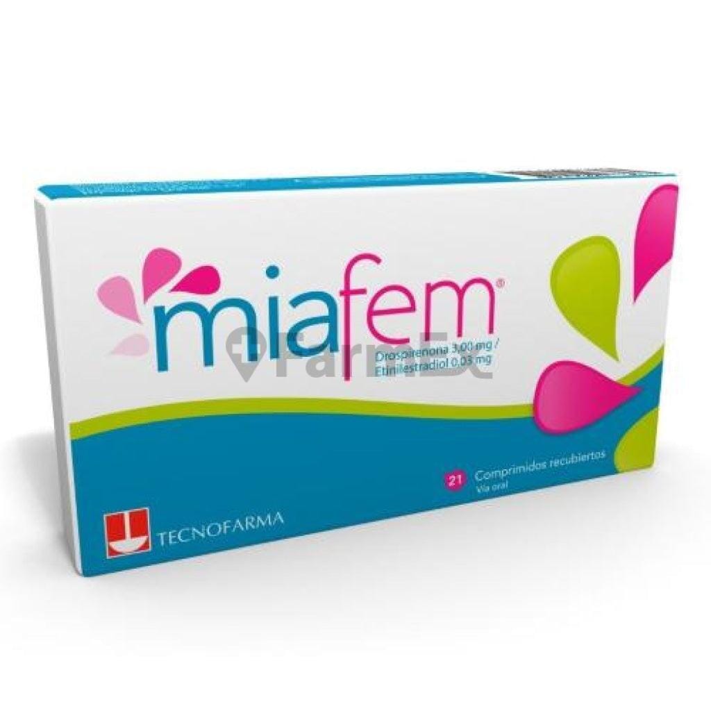 Miafem x 21 comprimidos susc-1 de 4 meses Farmex-Suscripciones-Persistente